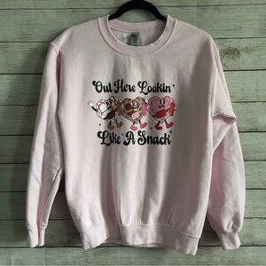 Pink Graphic Valentine Sweatshirt